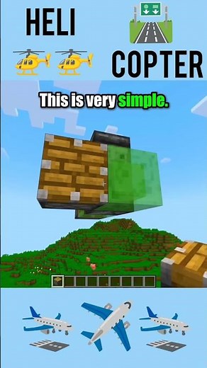 how to build a helicopter in minecraft #shorts #minecraft