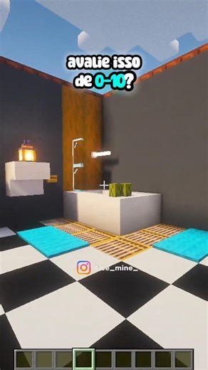 Banheira realista 🛁 | Minecraft tutorial #shorts