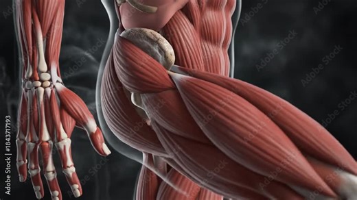 Detailed 3D Animation of the Human Psoas Major Muscle and Hip Anatomy