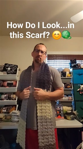 How Do I Look...in this Scarf? 😊🧶 #crochet #thecraftycrocheter #scarf