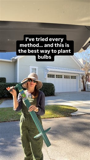 Hearts & Spade on Instagram: "Ok seriously obsessed with my new tool. This isn’t a paid sponsorship but I’m here to tell you I’ve tried bulb planter tools, bulb drill augers, a good old shovel (trench method) and a fence post digger and this beats them all. It’s a @proplugger and I got mine from Amazon. If you’re joining in on the bulb planting fun, I highly recommend! #gardening #homegarden #homeandgarden"