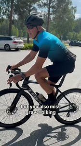 1K views · 33 reactions | There are times when I really miss gravel biking… the quiet roads, the crunch under the tires, the feeling of freedom. Today I took a short dip on a gravel trail, but my road bike quickly reminded me of where it feels like home. But the most important thing is…cycling✅ What was your first “real bike”? #roadcyclist #gravelbike #cyclinglife #roadbike #cyclinghumor | Jukka Aallikko | Facebook