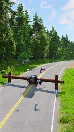 Raily Cars vs Log Trap Beam.ng Drive