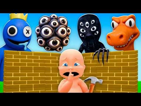 Baby MUST Build To SURVIVE 1,000,000 MONSTERS!