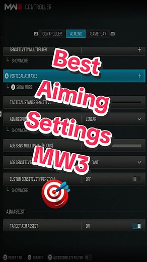 Best MW3 Aim Settings (Xbox, PC, PS5)