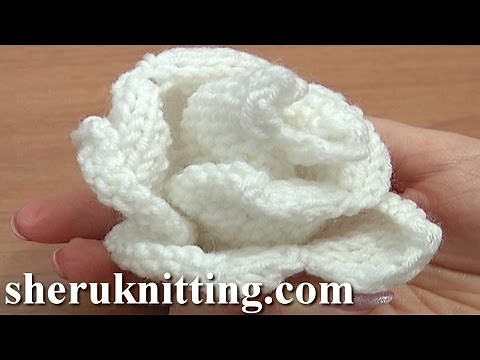 Knit Rose Flower Pattern