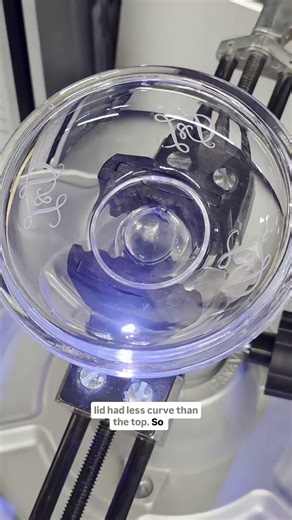 The Curve Almost Ruined This Glass Engraving Job