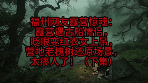 【阿陈不卷舌】福州网友露营惊魂（二）：心脏病露营遇红衣女上吊，营地老槐树竟和梦里一模一样