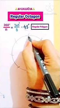 How to draw regular Octagon ? / regular polygon construction #shorts #maths #studywithjyoti