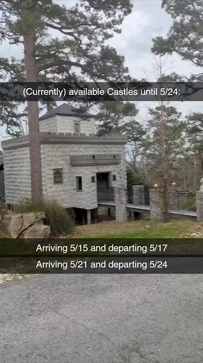 our availability for the next couple of weeks! #treehouse #castle #hobbit #harrypotter #fyp #eurekaspringsarkansas