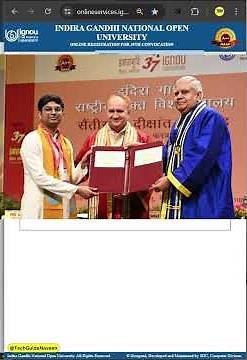 IGNOU 39th Convocation Registration Started #ignou #ignou39thconvocation #ignounews