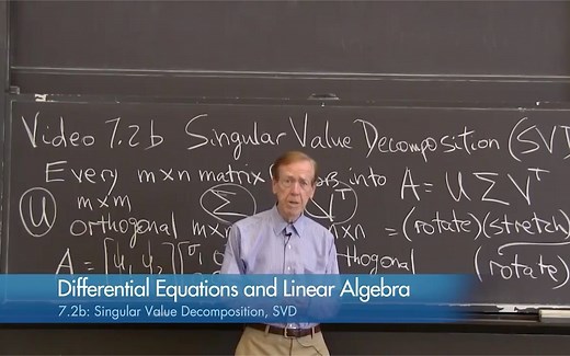 【MIT公開課】奇異值分解：Singular Value Decomposition (the SVD)