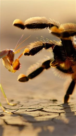 NATURE’S ARENA: Praying Mantis vs. Tarantula (IMAX 8K Macro)