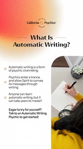 Explore the art of automatic writing! This mysterious practice allows you to transcend the limits of your conscious mind and tap into Spirit.  Our expert advisors have honed their skills so that you can experience this fascinating ability firsthand. Speak to an Automatic Writing Psychic to learn all the ins and outs of this unique ability! https://bit.ly/47poQzB | California Psychics | Facebook