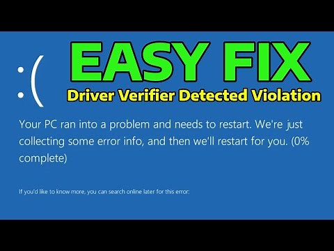 How To Fix Driver Verifier Detected Violation Blue Screen BSOD Error