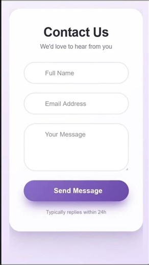 Smart Modern Contact Form Design with HTML & CSS | Web Design Showcase #Shorts