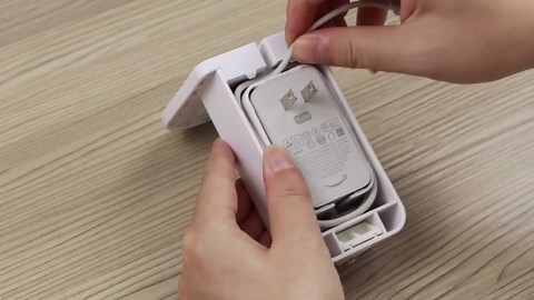 HomeMount Ultimate 3-in-1 Wall Mount for Echo Dot/Pop & Google Nest Mini - Space-Saving Solution with No-Drill Installation, Adjustable Support & Cable Management