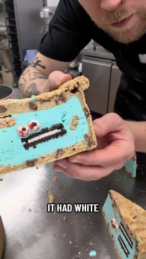 usually coloured items like this are slightly slow movers but these absolutely flew out! #cookiepie #cookiemonster #cookies #cookiedough #bakery | Death By Fudge