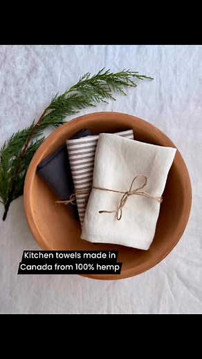 Don’t you hate it when you buy kitchen towels that only look good for a couple washings? Our kitchen towels are made from the strongest fiber known to man - Hemp. Each one is carefully cut out and sewn in my studio. Don’t waste your money on cheap cotton towels, hemp is stronger, naturally anti-bacterial and earth-friendly 🌎🍃 https://nikkidesigns.ca/product/hemp-tea-towels #hemp #teatowels #bestgiftever #MindfulLiving | NikkiDesigns - Interior Design and Home Goods