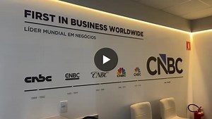 Our new logo for CNBC impacted 84 countries! In Brazil, TIMES BRASIL - LICENCIADO EXCLUSIVO CNBC also highlighted this change on our programming and on our office! | Mônica Monteiro