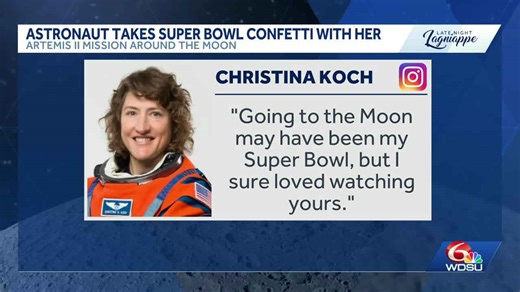Artemis II mission specialist took Super Bowl LIX confetti to the moon