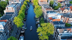 Beautiful Aerial View Traditional Dutch Boat Stock Footage Video (100% Royalty-free) 1106485737 | Shutterstock