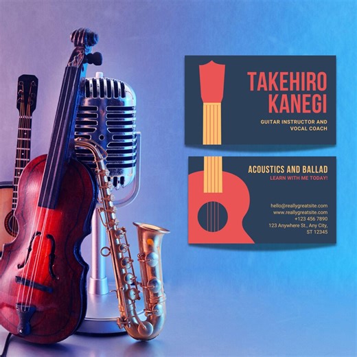 Music Business Card Templates | Minimalist Musician Branding (canva Editable, Digital Download) - Etsy