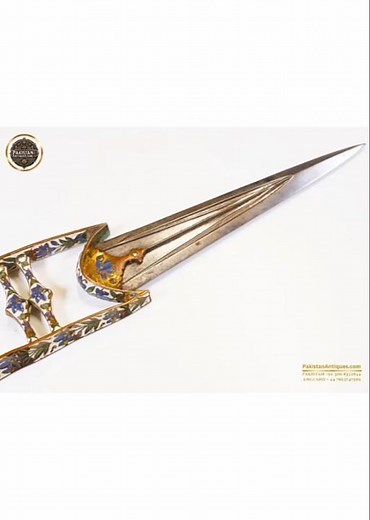 18th Century Mughal Gold-Gilded Enamel Katar | Jaipur, Lucknow, Masterpiece #history #ancient