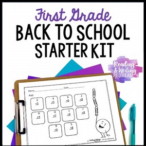First Week of School Math Activities 1st Grade Writing Scavenger Hunt First Day