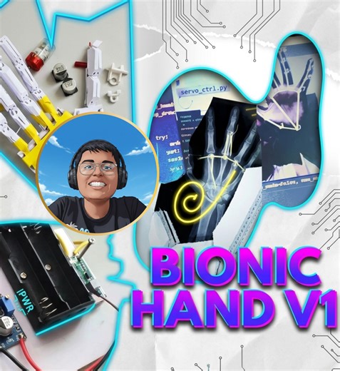 A 16 Year Old Makes a Vision Sensor Bionic Hand Under $28