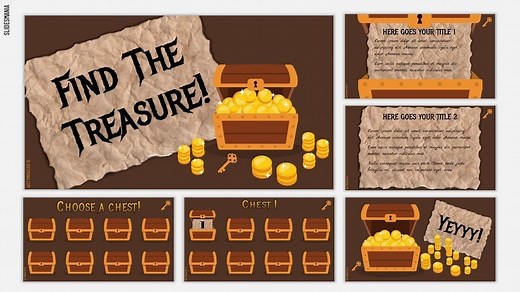 Find the treasure. Free PowerPoint template & Google Slides theme - SlidesMania