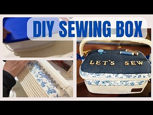 From Plastic container to sewing box #diy #sewingbox #upcycling