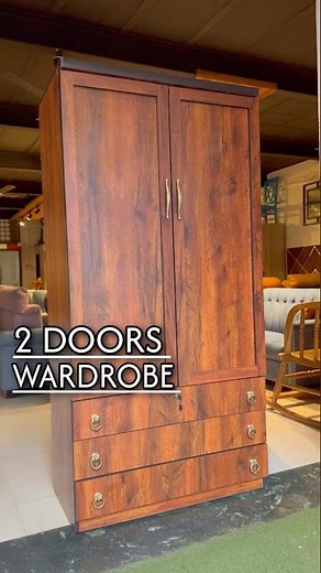 2 Door Wooden Wardrobe with Drawers | Custom Options Available!❤️😍