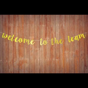 Gold Glitter Welcome to The Team Banner New Employee Member Welcome Banner Decorations for Office Party