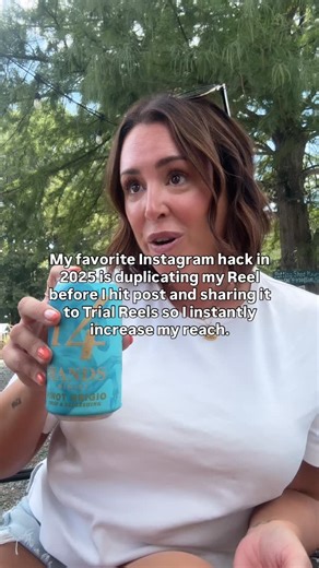 Shannon McKinstrie | Social Media Strategist & Marketer on Instagram: "Same Reel, More Reach 👀 Here’s my exact process (and takes just seconds to do it)👇 Step 1: Create your Reel & save it to drafts Step 2: Make a duplicate of that Reel (go to drafts, tap the 3 dots on the Reel, then “Duplicate”) Step 3: Post one to your feed and the other to Trial Reels BONUS TIP: One thing I notice is the Reels that flat out say what my account is about and what the vibe is (content creation and Instagram gr