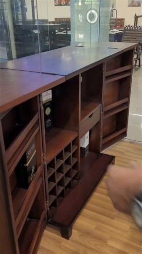 Teak Finish Bar Cabinet Cum Counter..🥂🍷🍾#ytshorts #shorts #furniture #barcounter