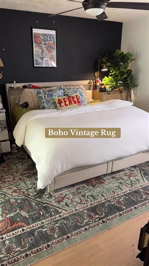 Stylish BoHo Vintage Washable Area Rug for Your Bedroom