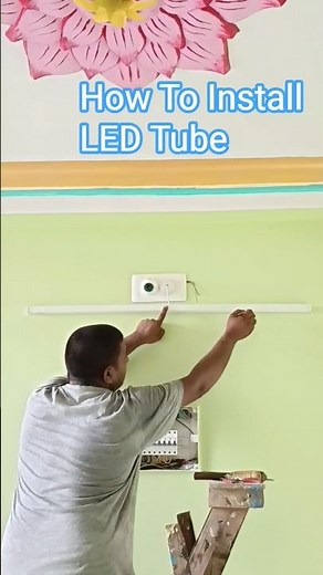 How To Install LED Tube//Step By Step // #concealedwiring #electrical