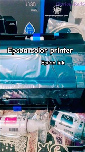 Epson Colored Printer L130 | Epson ink | How to refill ink #fypシ #epsonprinter #inkjetcartridge #go
