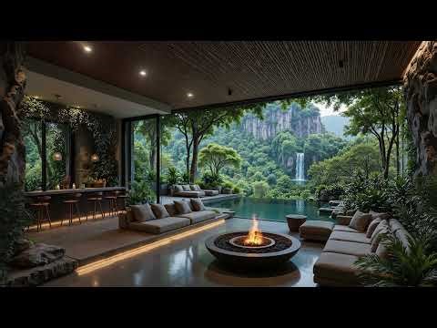 Elegant Forest View Lounge Jazz | Gentle Jazz Piano With Nature View for Study, Relax
