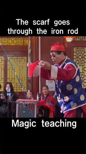 Silk scarf through hardcore magic teaching #magicteaching #magic #魔术教学
