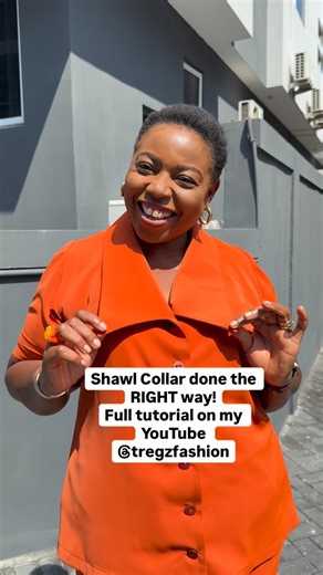 Fashion courses | Online pattern making and sewing tutorials on Instagram: "This is how a clean shawl collar should look 👌 No puckers, no stress, just a smooth, professional finish. The full step-by-step tutorial is LIVE on my YouTube channel Tregzfashion right now! If shawl collars have ever confused you, this video will change everything👌👌 Go watch, learn, and come back to sew with confidence 🧵✂️"