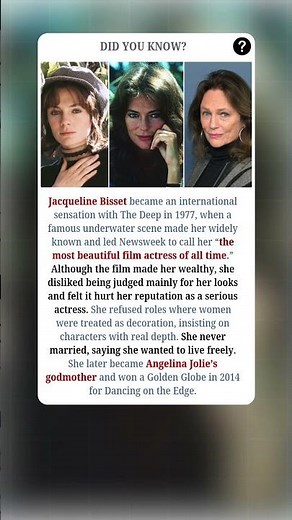 Jacqueline Bisset: Beauty, Depth, and a Life Lived on Her Own Terms