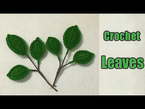 How to make step by step crochet rose leaf || Crochet leaf tutorial || Crochet leaf for flowers