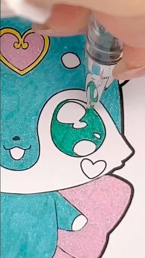 【プリキュア】大人のキラキラぬりえ時間✨シュシュタン｜Precure Glitter Pen Coloring