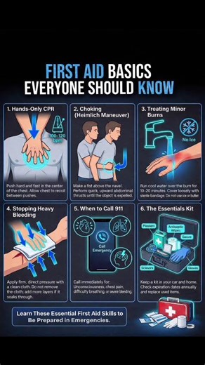 First Aid Basics Everyone Should Know | CPR, Choking, Burns & Bleeding | Life Saving Tips