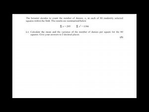 Poisson Distribution: Past Paper Questions