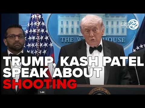 President Trump, FBI Director Kash Patel speak after shooting at White House Correspondents' Dinner