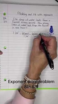 8th 8.4 Modeling real life with exponents #exponents #wordproblem