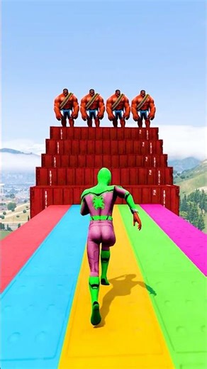 GTA 5 Epic Water Ragdolls | Spider-Man Jumps / Fails ep.18273 #shorts